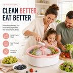 Hand Crank Fruit Vegetable Spinner Cleaner with Drain Basket & Brush