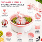 Hand Crank Fruit Vegetable Spinner Cleaner with Drain Basket & Brush