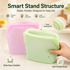 5 Pack 1000ml Reusable Silicone Food Storage Bags Leakproof Freezer Safe