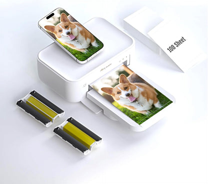 HPRT Photo Printer 4x6 with 20 Sheets&1ribbon AR Video Printing