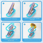 Electric Duck Climbing Stair Race Track Toy With Light & Music