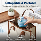 2-in-1 Foldable Silicone Ice Ball Cup with Straw & Lid