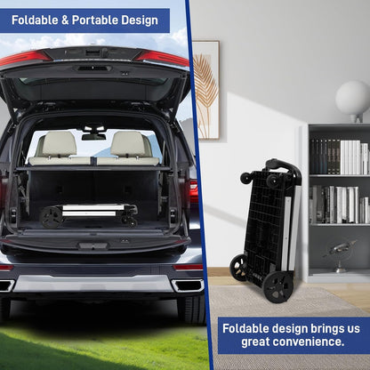Heavy-Duty Foldable Shopping Cart with Removable Bins