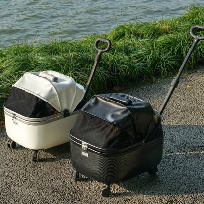 Mooqu Rolling Cat Carrier with Wheels
