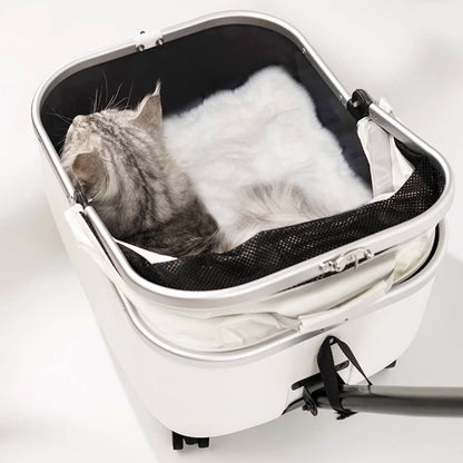 Mooqu Rolling Cat Carrier with Wheels