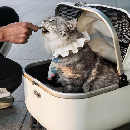 Mooqu Rolling Cat Carrier with Wheels