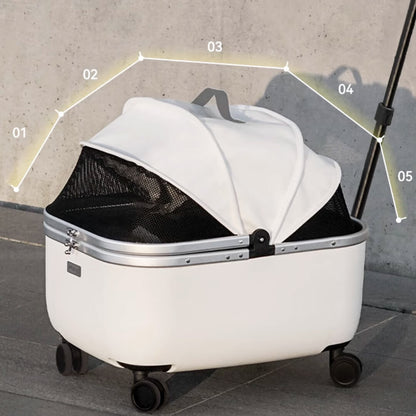 Mooqu Rolling Cat Carrier with Wheels