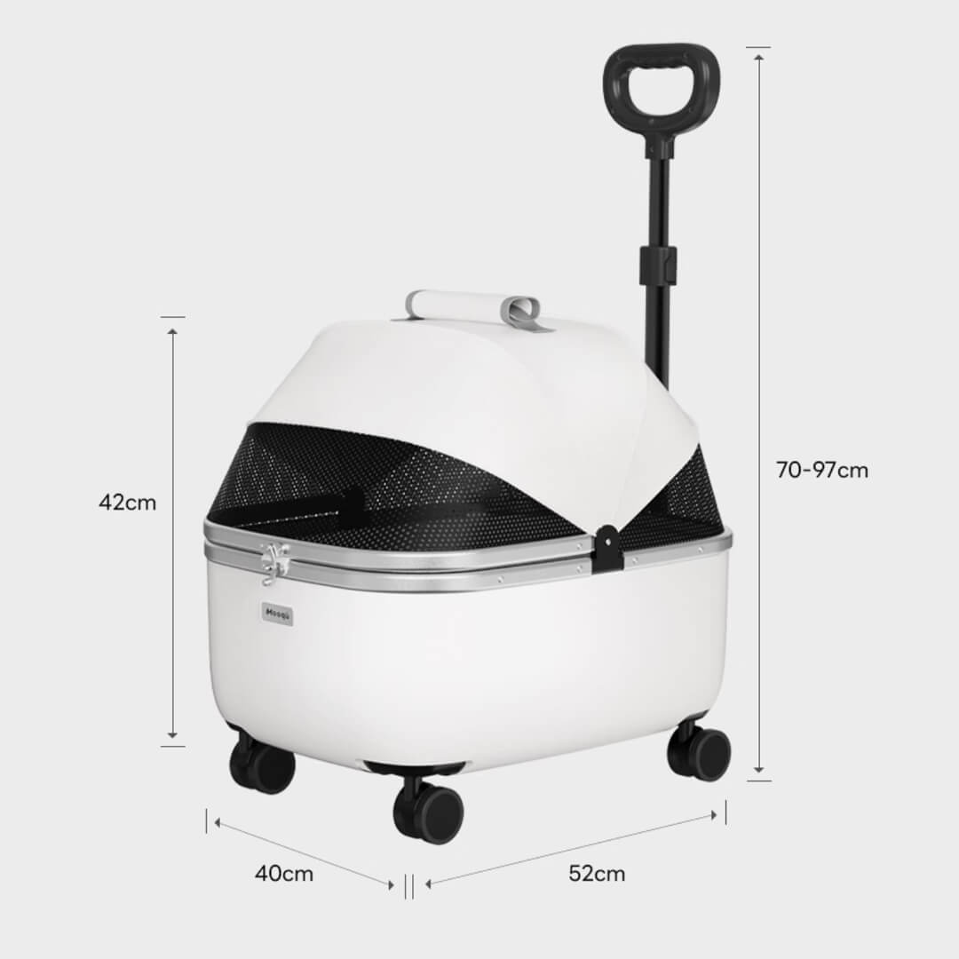 Mooqu Rolling Cat Carrier with Wheels