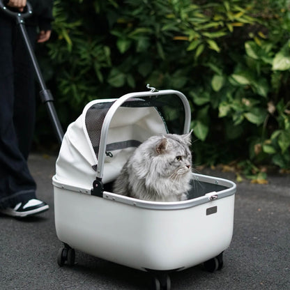 Mooqu Rolling Cat Carrier with Wheels