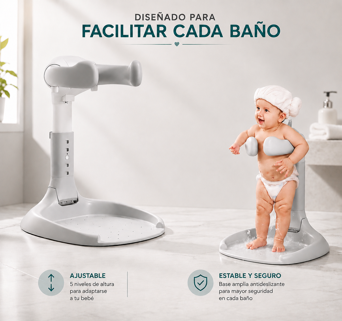 Soporte de baño para bebé